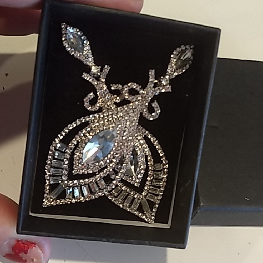 FINALPRICE🔥New big Silver Clear 💎 Earrings Crystals 💎 - Picture 8 of 8